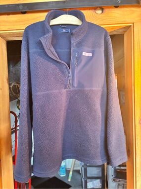 Vineyard Vines Dark Navy Pullover with Chest Zip